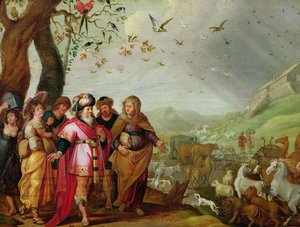 De ark van Noach door Hans III Jordaens